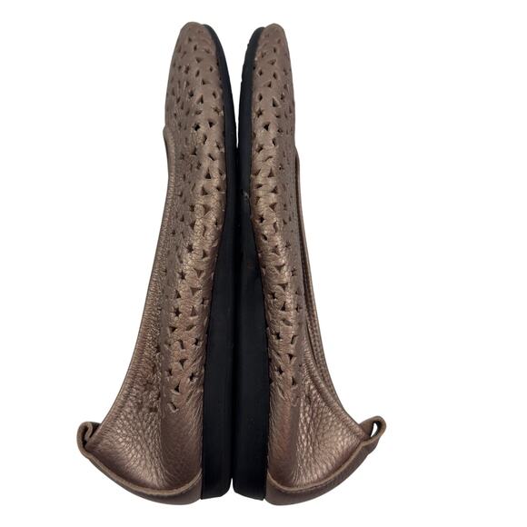Arche Lilly Laser Cut Leather Butter Soft Metallic Ballet Flats Women's 38/7.5-8 - Picture 6 of 11